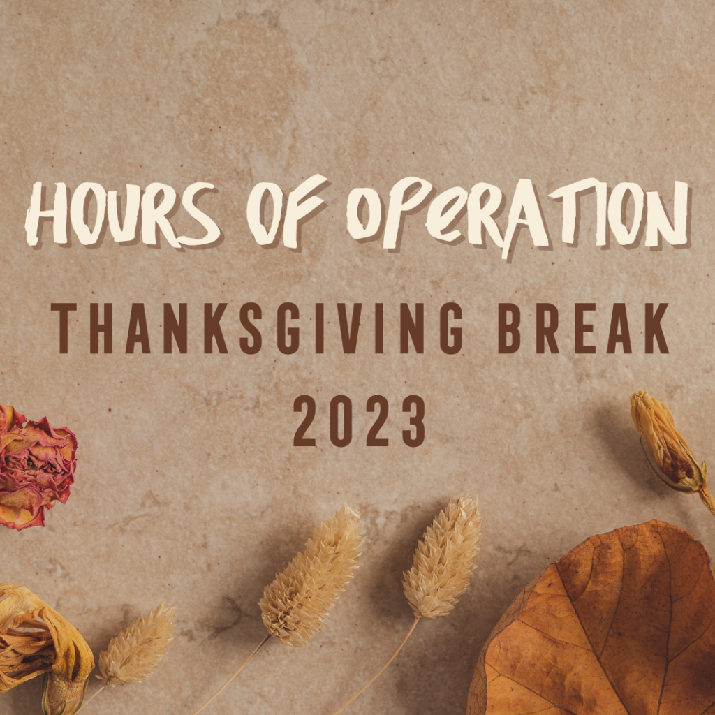 Thanksgiving Break 2023 Hours of Operations Vanderbilt Campus Dining